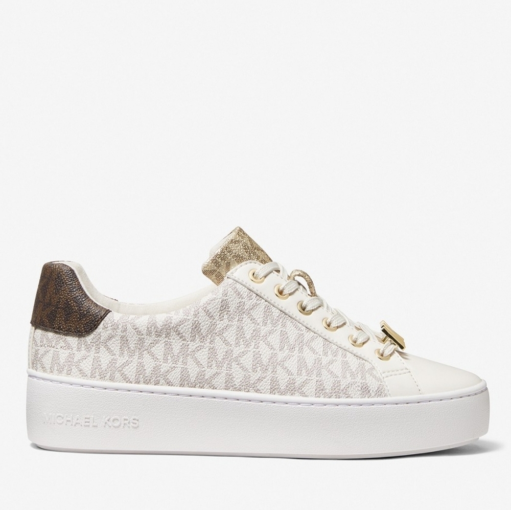 Michael Kors Poppy Color Block Logo Sneaker Size 10 - Picture 3 of 3